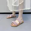 スリッパワンワードサンダル夏の韓国スタイルの女性のローマの妖精フラットシューズ