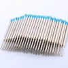 wholesale Writing Supplies stainless steel ballpoint pen ink Refills black blue red 0.8mm School Office Stationery BJ