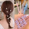 Hair Accessories 10PCS/Set Clip Braided Small Flower Buttons Hairpin Girls Cute Mini Claw Fashion Headwear