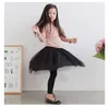 Trousers 2024 Pure Color Girls Pants Kids Leggings Spring Korean Fairy Skinny Toddler Lace Skirt Children's Clothing LZ695