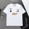 T-shirt estiva NewLoose T-shirt con motivo a lettera di lusso a maniche corte in puro cotone bianco e nero M-3XL
