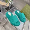 Luxe zomersandalen Designer Dames Slippers Slipper Mode Echt leer Slides Metalen ketting 1213