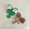 Accessori per capelli Guanti per bambini 1-4 anni Orso invernale Ragazzi e ragazze Peluche addensato caldo collo appeso con dita per appendere il bambino