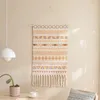 手作りのマクラメの壁吊り綿織られたタペストリー農家スタイルフリンジタッセルアート装飾ボーホンドア装飾240115