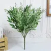 Flores decorativas buquê de salgueiro de seda artificial folhas de plantas falsas para casamento casa jardim vaso decoração festa de natal flor diy