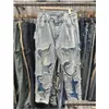 Mens Plus Size Pants Real Pics Died Jeans Blue Fashion Trousers Hip-Hop Street Hole Denim Drop Delivery Apparel Otk8L
