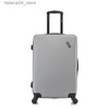 Resväskor nya silver 24 tum lätt hård spinnspinnar för att resa smidigt. Q240115
