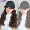 XIYUE Pruik vrouwen Volledige Hoofd Cap Pruik Mode Pruik vrouwen Strass Netto Rode Baseball Cap Pruik Cover240115