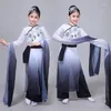 Sahne Giyin Çocuklar Klasik Çin Kostümleri Yangko Dans Şemsiyesi Hayran Tarzı Kollu Kızlar Giyim