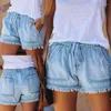 Shorts pour femmes 2024 Denim d'été grande taille XXL pour femmes pantalons courts et jeans taille haute