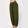 Damen-Hosen, Haremshose für Crossover, hohe Taille, fließende Sport-Jogginghose mit Taschen, lässige, lockere Jogginghose, Loungewear