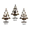 Подсвечники Фонарики Декоративный железный держатель для рождественской елки ручной работы для