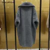 デザイナーMaxmaras Teddy Bear Coat Womens Cashmere Coatsウール冬の星空マックスホームミッドレングスマラホットバス23同じ風邪と暖かいC