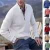 Zipper Jumpers Men White Pullovers Autumn Winter Spring Sweaters Sweater Turtleneck Streetwear Y2k Tops Short Jumper 240115