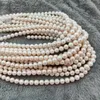 Toppklassificering AAAA Japanese Akoya 8-9mm White Pearl Necklace 18 14K Gold Clasp Fine Jewelryjewelry Making 240115