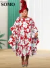 Базовые повседневные платья SOMO-Robe Courtes grande tenues d'anniversaire africaines vente gros livraison Directe YQ240115