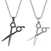 Raffreddare forbici da uomo stilista collana gioielli in acciaio inossidabile strumenti da barbiere ciondolo a forma di catena di gioielli maschili272b