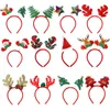 Hair Accessories Christmas Band Elk Horn Five Star Headband Decoration Children's Plastic Head Buckle Party Products Festival