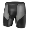 Onderbroek Heren Ondergoed Boxers Shorts Homme Ademend Mesh Slipje Man Kunstleer Zakje Midden Lange Been Cueca Calzoncillos