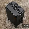 Suitcases New Fashion rolling luggage aluminum frame USB charging trolley suitcase 20/24/26/28 inch students password travel luggage Q240115