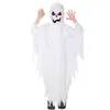 Tema kostym barn barn pojkar skrämmande skrämmande vita spöken kostymer robe hood spirit halloween purim party carnival roll play cosplay 258n