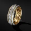 Hailer Joyas Customized 10K 14K Gemstone Eternity Gold With Stones,Moissanite Rings Mens