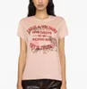 24ss Zadig Voltaire Nuovo Designer T-shirt Zv Classic Hot Lettera Stampa Fiore Ricamo Rosa Cotone Donna Casual Versatile Maniche corte Pullover allentato Tees Tide Q30