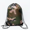 Outdoor Bags Lightweight Thicken Shoes Clothes Storage Riding Travel Backpack Portable Sports Bag Oxford Camouflage Drawstring