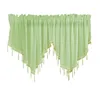 Curtain Triangle Valance Curtain Luxury Pärled Sheer Solid Country Drapes Tassel For Window Kitchen Li