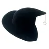 Casquettes de boule Costume de chapeau de sorcière pour femmes hommes adolescents décoration de fête livraison directe