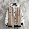 Jacket Coat Letter Printed Wear Men Baseball Casual Long Sleeve Stand Jackets Mens Coats Sweatshirts Outerwear 240113