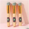 Makeup Brushes Single Brush Soft Hair Oblique Head Liquid Foundation Eye Shadow Bevel Beauty Tool Maquiagem Drop Delivery Health Tools Otbrq