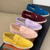 Designers Dress shoes 35-47 loafers Top Quality Hand sewn thread Classic buckle Cashmere Womens men Flat heels Leisure comfort Four seasons loafer factory shoe