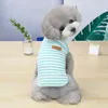 Hondenkleding Zomervest Puppy Lentekleding voor kleine rassen Doggy Pomeranian Chihuahua Ropa Perro Huisdier Shirt Gestreept T-shirt Kostuum