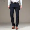 Men's Pants Men's striped printed pants formal work clothes gray blue black Fjmale high-quality brand new autumn winter YQ240115