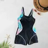 Swim Wear Quick-drying Slimming 4-piece Sports One-piece Swimsuit Women's Conservative Colorblocking Professional Sports SwimwearL240114