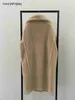 Maxmaras Coat orsacchiotto da donna in cashmere Coats lana inverno 2024 Nuovo stella Style Champagne Furia Particole Camel Fleece Mid Len