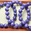 Bracelets à maillons en Mica lilas naturel, bijoux pour femmes et hommes, Fengshui, perles de guérison, de richesse, cadeau en cristal, 1 pièces, 10MM