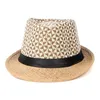 Basker brittiska män strand sol hattar sommar cowboy fedora retro jazz hatt andas halmmössor utomhus panama man gentleman semester sunhat