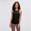 Dames Tanks Yoga Top Effen Kleuren Outfit Damesmode Outdoor Open Rug Tank voor Vastgebonden Sport Hardlopen Gymkleding VELAFEEL70LK