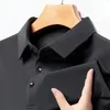 2023 camisa polo masculina negócios outono camiseta manga longa casual masculino ajuste fino coreano roupas botão camisas 240115