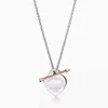 Tiff Necklace Designer Women Original Quality Pendant New S925 Silver Heart Arrow Rose Gold Pendant Necklace Popular Jewelry For Men And Women