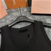 Designer feminino malhas camiseta regata sem mangas bordado colete sem mangas pulôver esporte tops