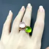 2PCS/SET klasyczny pierścień układany w stosy kolor kryształowy pierścień 32 colors cukierki w stylu pierścionka biżuteria prezent urodzinowy dla kobiet 240115