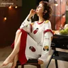 Kvinnors sömnkläder Big Size Cartoon Nightgown Nighty Nightie For Women Night Dress Home Sleeping Clothes Fashion Style Long Shirt Casual