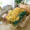 Nappe de Table lavable à motif de feuilles vertes fraîches, décoration de mariage, salon, café, cuisine, salle à manger