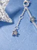 Charme Pulseiras 925 Sterling Silver Celestial Stars Pulseira com Clear CZ Jóias Europeu