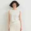 Camisetas sin mangas para mujer El 99,99% de la ropa se puede usar con una camisa corta de punto con cuello de cachemira -100 para chaleco delgado.