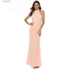 Grundlegende Freizeitkleider für Damen, sexy Hochzeit, Maxi-Meerjungfrauenkleider, rosa, blau, Neckholder, rückenfrei, ärmellos, Spitze, Ballkleider, elegantes formelles Abend-Partykleid YQ240115