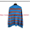 Maglioni maschili a strisce blu maglia maglione mohair equipaggio uomini donne b di qualità casual moda oversize sweetsyolq